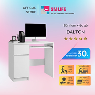 Bàn vi tính gỗ thiết kế tiện lợi SMLIFE Dalton