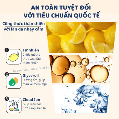 Finger Paint Mideer bộ màu kèm dụng cụ chính hãng an toàn cho bé