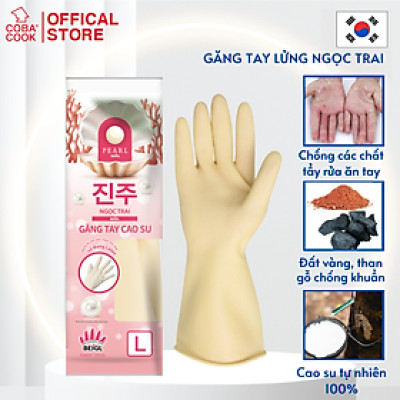 Găng Tay Cao Su Tay Lửng Ngọc Trai Size L