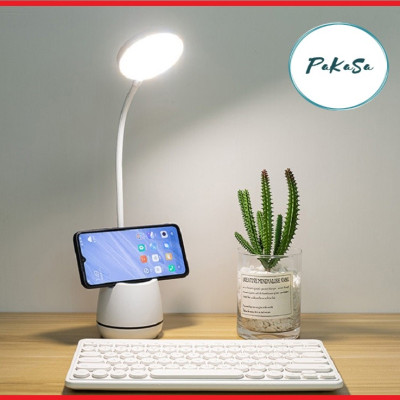 Đèn Led Chống Cận Để Bàn Có Hộp Bút, Giá Để Điện Thọai PaKaSa - Hàng Chính Hãng