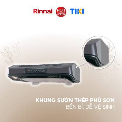 Máy hút mùi 70cm Rinnai RI-H7(Rc-G) than hoạt tính 161W - Hàng chính hãng.