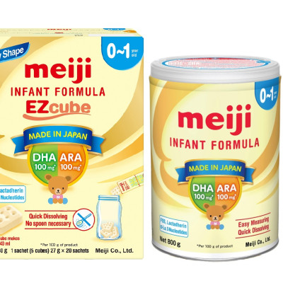 Combo 1 Hộp Sản Phẩm Dinh Dưỡng Công Thức Meiji Infant Formula EZcube (540g) Và 1 Hộp Meiji Infant Formula (800g)