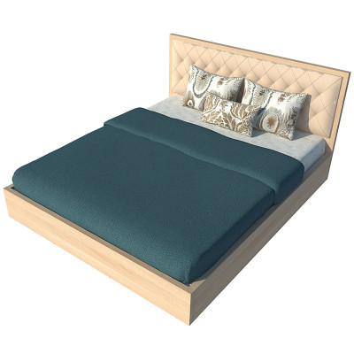 Giường ngủ cao cấp Tundo màu vàng sồi 160cm x 200cm