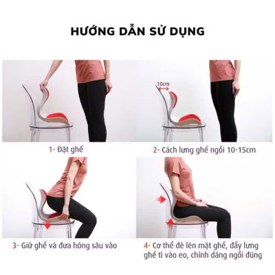 Ghế Công Thái Học Chỉnh Dáng Ngồi - Ghế Tựa Lưng Chống Cong Vẹo Cột Sống Cho Nam, Nữ, Trẻ Em - HÀNG CHÍNH HÃNG MINIIN