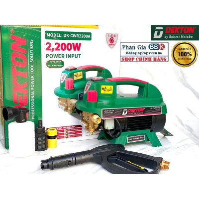 Máy Xịt Rửa Xe Mini Dekton DK-CWR2200A - Công Suất 2200W - Motor 100% Dây Đồng - Bảo Hành 12 Tháng