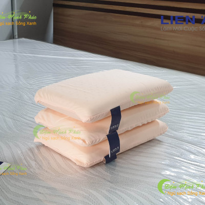Gối Cao Su Liên Á Oval 24x37x6.5cm - Gối Văn Phòng, Gối Trẻ Em Cao Su Thiên Nhiên 100%