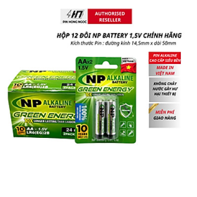 Hộp 12 Đôi ( 24 Viên ) Pin AA và AAA NP Battery Alkaline 1,5V - Hàng chính hãng