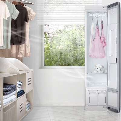 KỆ ĐỂ GỐI/GẤU BÔNG TỦ GIẶT KHÔ, TỦ CHĂM SÓC QUẦN ÁO LG STYLER