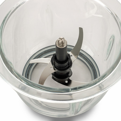 Máy xay thịt 2 lưỡi dao kép cối thủy tinh Nagakawa NAG0812 (400W - 1.5 Lít) - Hàng Chính Hãng