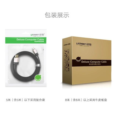 Ugreen UG10263HD123TK 5M màu Đen Cáp tín hiệu HDMI chuẩn 2.0 cáp dẹt đầu bọc hợp kim - HÀNG CHÍNH HÃNG