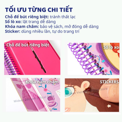 Mideer Make up Manual thiết kế thời trang, trang điểm, tô màu cho bé 3 4 5 6 7 tuổi
