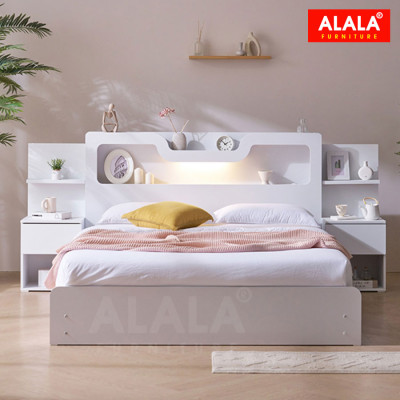 Giường ngủ ALALA1204 + 3 hộc kéo / Miễn phí vận chuyển và lắp đặt/ Đổi trả 30 ngày/ Sản phẩm được bảo hành 5 năm từ thương hiệu ALALA/ Chịu lực 700kg 