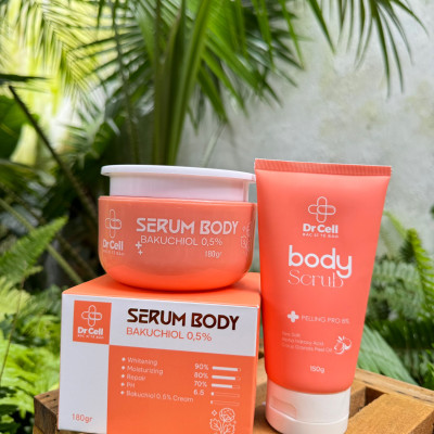 Serum Body Bakuchoil 0.5% Dr Cell dưỡng trắng da body hiệu quả chỉ trong 7 ngày chống lão hoá mềm mịn da