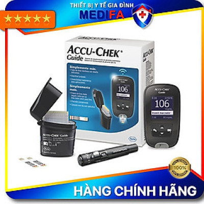 Máy Đo Đường Huyết ACCU-CHEK Guide Kèm 25 Que Thử Độ Chính Xác Vượt Trội 10/10