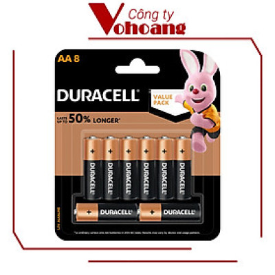 Pin Kiềm Duracell Coppertop AA Vỉ 8 Viên - O000007