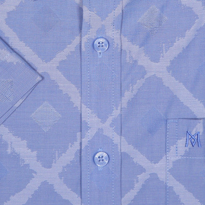 Áo sơ mi nam KHATOCO ngắn tay kẻ caro A1MN468T2-CNCR229-2411-N