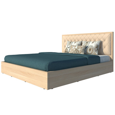 Giường ngủ cao cấp Tundo màu vàng sồi 160cm x 200cm