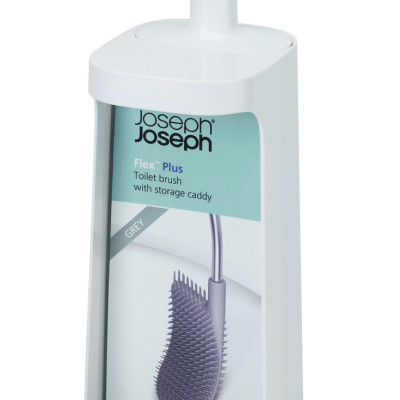 Joseph Joseph - Cọ toilet silicon cao cấp Flex Plus Toilet Brush with Storage Caddy Grey 705164
