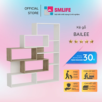 Giá sách gia đình phong cách hiện đại SMLIFE Bailee