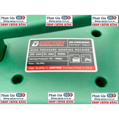 Máy Rửa Xe DEKTON Có Chỉnh Áp, Công Suất 3000W - DK-CWR3000F - Motor 100% Dây Đồng - Bảo Hành 12 Tháng
