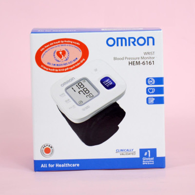 [COMBO 2 in 1] Máy Đo Huyết Áp Cổ Tay Omron HEM 6161 + Tặng 1 Nhiệt Kế Điện Tử Omron MC 246