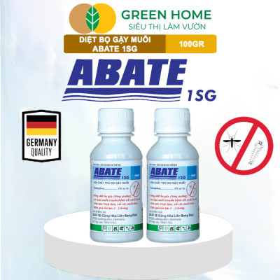 Chế Phẩm Diệt Bọ Gậy, Muỗi Greenhome, Abate 1SG, Chai 100Gr, Ngắn Ngừa Bệnh Sốt Xuất Huyết, Sốt Rét