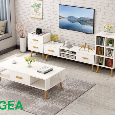 BỘ KỆ SÀN - BÀN TRÀ PHONG CÁCH BẮC ÂU 