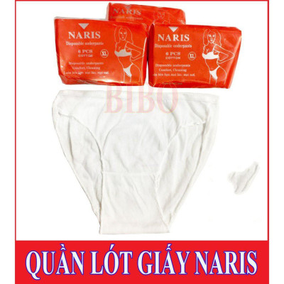 Combo 3 BỊCH QUẦN LÓT GIẤY VẢI COTTON Mỗi bịch 6 cái (42-80 Kg )