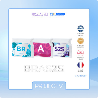 [VOUCHER 200K & TẶNG 5 TÚI PV ZIP] Thực Phẩm Sức Khoẻ BR+A+S2S | V Alphabet - Trí não, Thị lực & Chống oxy hoá - PROJECT V - Xuất xứ Pháp, Hàng Chính Hãng