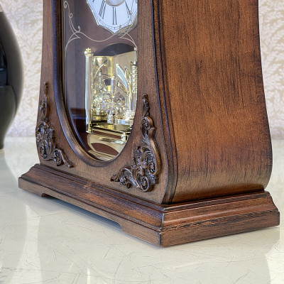 Đồng hồ để bàn hiệu RHYTHM - JAPAN CRH165NR06 Wooden Table Clocks