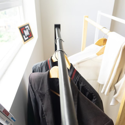GIÁ TREO QUẦN ÁO XUẤT KHẨU HÀN QUỐC GỖ MÀU ĐEN - LINE HANGER BLACK