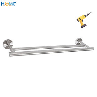 Giá treo khăn tắm quần áo có 2 thanh inox 304 Hobby Home Decor 2TT60