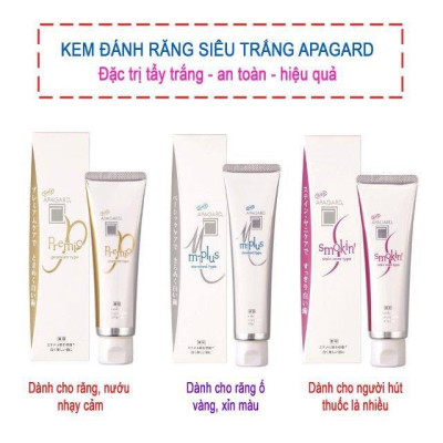 Kem Đánh Răng Tẩy Vết Ố Apagard Smokin Stain-Care Tuýp 100 G