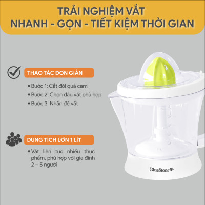 Máy Vắt Cam BlueStone CJB-1129 1 Lít 40W - Hàng Chính Hãng