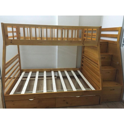 Giường 2 Tầng Belle Espirit Gỗ Tự Nhiên Cao Cấp - Vàng Gỗ