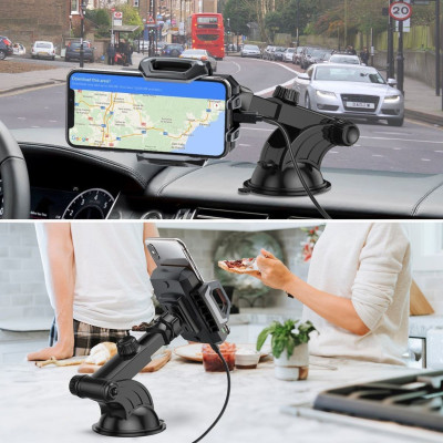 Giá đỡ Choetech T521-S điện thoại kiêm sạc không dây trên ô tô 10W  (Hàng chính hãng)