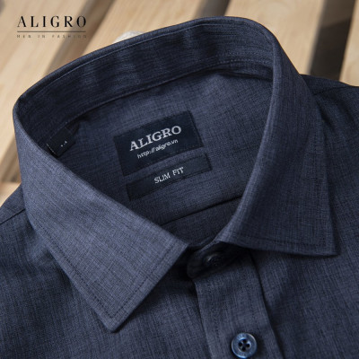 Áo sơ mi nam công sở dài tay Aligro màu navy ALGS158