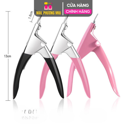Kìm Cắt Móng Giả 12.5cm Tay Hồng, Thép Không Gỉ, Kìm Bấm Móng Giả Lực Bấm Mạnh, Làm Nail Chuyên Nghiệp Cho Salon Nữ Women