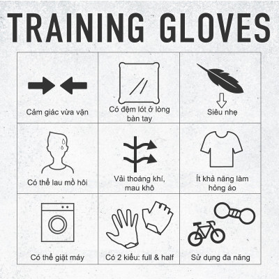 Lysin - găng tay tập gym, thể dục, xe đạp, câu cá, tập tạ, chống trượt bảo vệ lòng bàn tay chính hãng Nhật