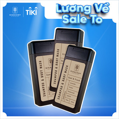 Sữa tắm dầu gội cho nam hương nước hoa 375ml Rebellious thương hiệu SIGSCENT- COMBO 3