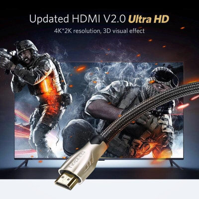 Ugreen UG11189HD102TK 1M màu Đen Cáp tín hiệu HDMI vỏ bọc lưới cao cấp - HÀNG CHÍNH HÃNG