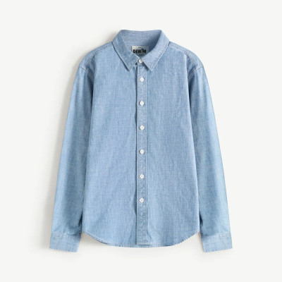 Áo sơ mi denim tay dài nam Form Fitted - RT 10S25DSH012 | ROUTINE CÀ MAU