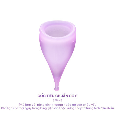Cốc nguyệt san tiêu chuẩn S Cup cỡ S (30ml) Cup Yess chính hãng, an toàn, phù hợp mọi cơ địa