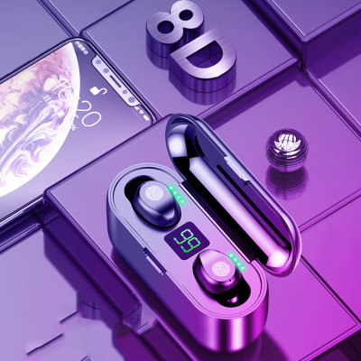 Tai Nghe Bluetooth True Wireless AMOI F9 Cảm Ứng Vân Tay, Nâng Cấp Dock Sạc có Led Báo Pin Kép - Hàng Nhập Khẩu