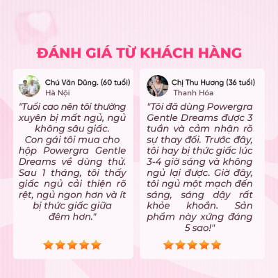 Viên uống cải thiện tình trạng mất ngủ và ngủ kém Powergra Gentle Dreams - Hộp 60 viên