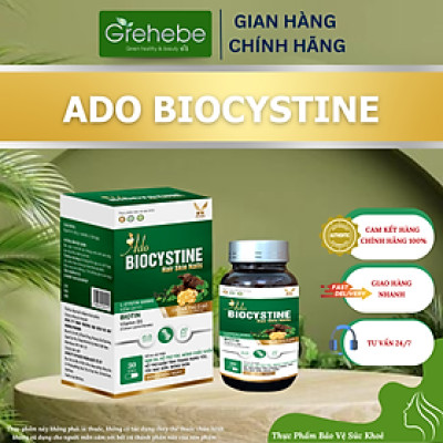 [TPBVSK] ADO BIOCYSTINE – Hỗ trợ cải thiện sạm da, giúp tóc, móng chắc khỏe (Hộp 30 viên)