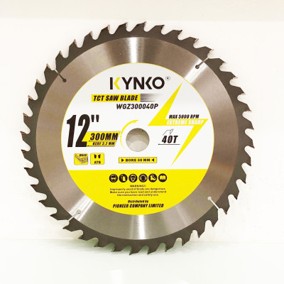 LƯỠI CƯA GỖ TCT 40 RĂNG đường kính phi Ø 300mm KYNKO WGZ300040P