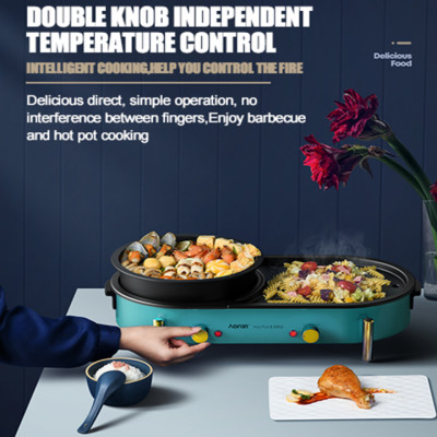 Bếp lẩu nướng đa năng 2 trong 1 cao cấp Aoran GP-004 Công suất 2000W Chất liệu: Nhôm đúc + Nhựa ABS  - HÀNG CHÍNH HÃNG