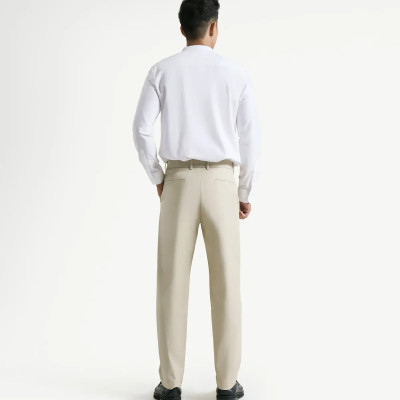 Áo Sơ Mi Nam Oxford Cổ Trụ màu Trắng ROUTINE Form Fitted - 10S24SHL006CR1 | ROUTINE CÀ MAU