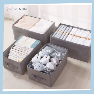 Combo 3 Hộp Vải Đựng Đồ Dùng Đa Năng – Túi Vải Thụy Điển Không Nắp Bộ 3 Chiếc Sang Trọng, Đẳng Cấp - Tiện Ích - Hàng Chính Hãng MINIIN